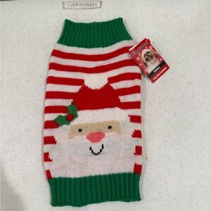 NEW Simply Dog Festive Santa Dog Sweater ~ Size Small